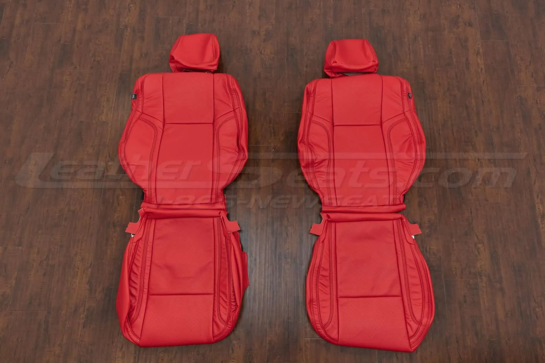 Dodge Challenger Leather Seat Kit - Bright Red - Front seat upholstery