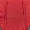 Perforated body on front backrest