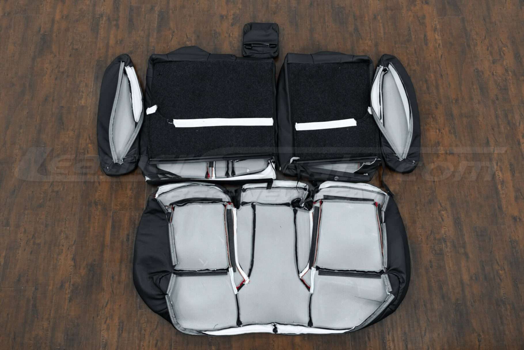 Back view of rear seat upholstery