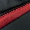 Contrasting stitching in Bright Red