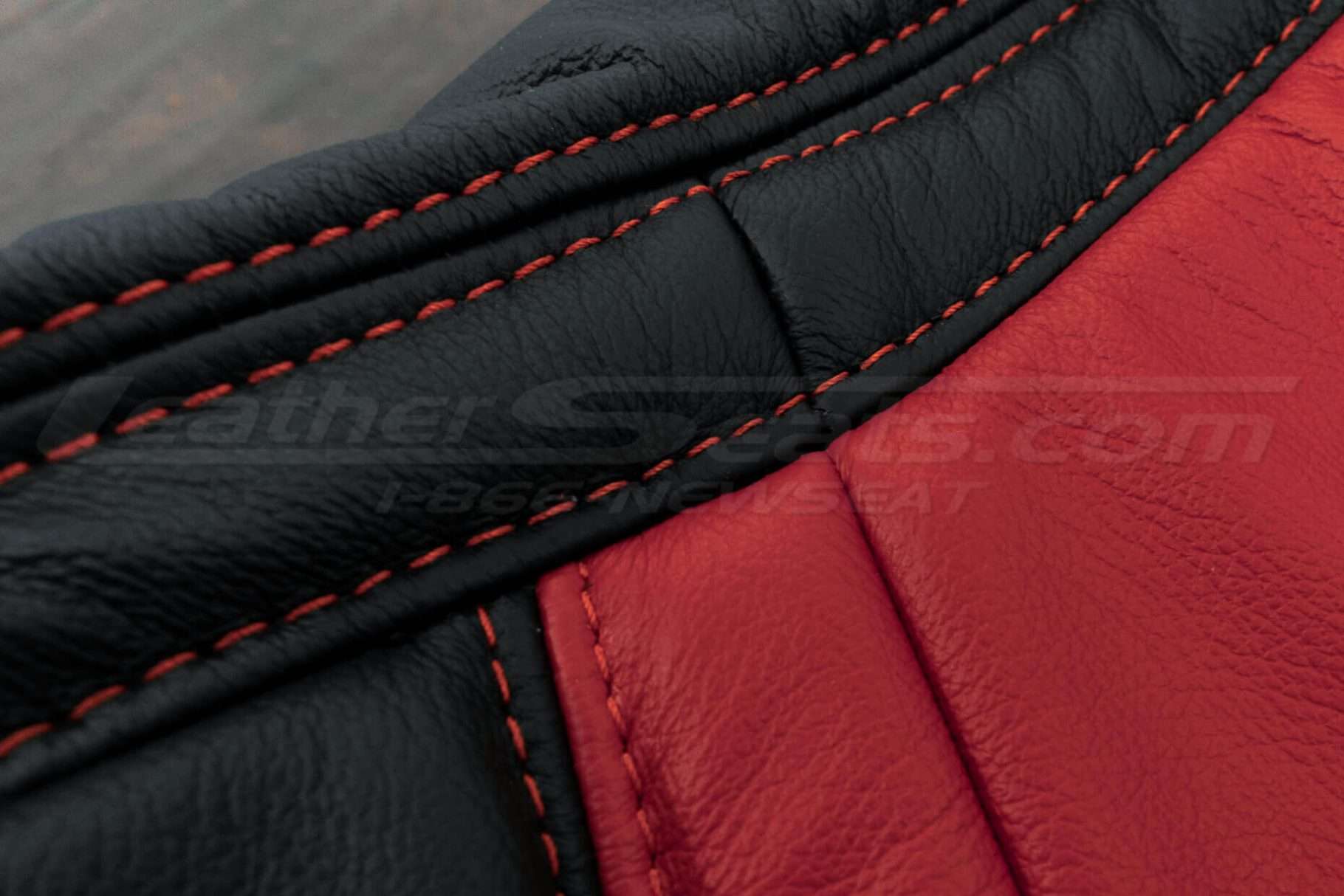 Double-stitching close-up