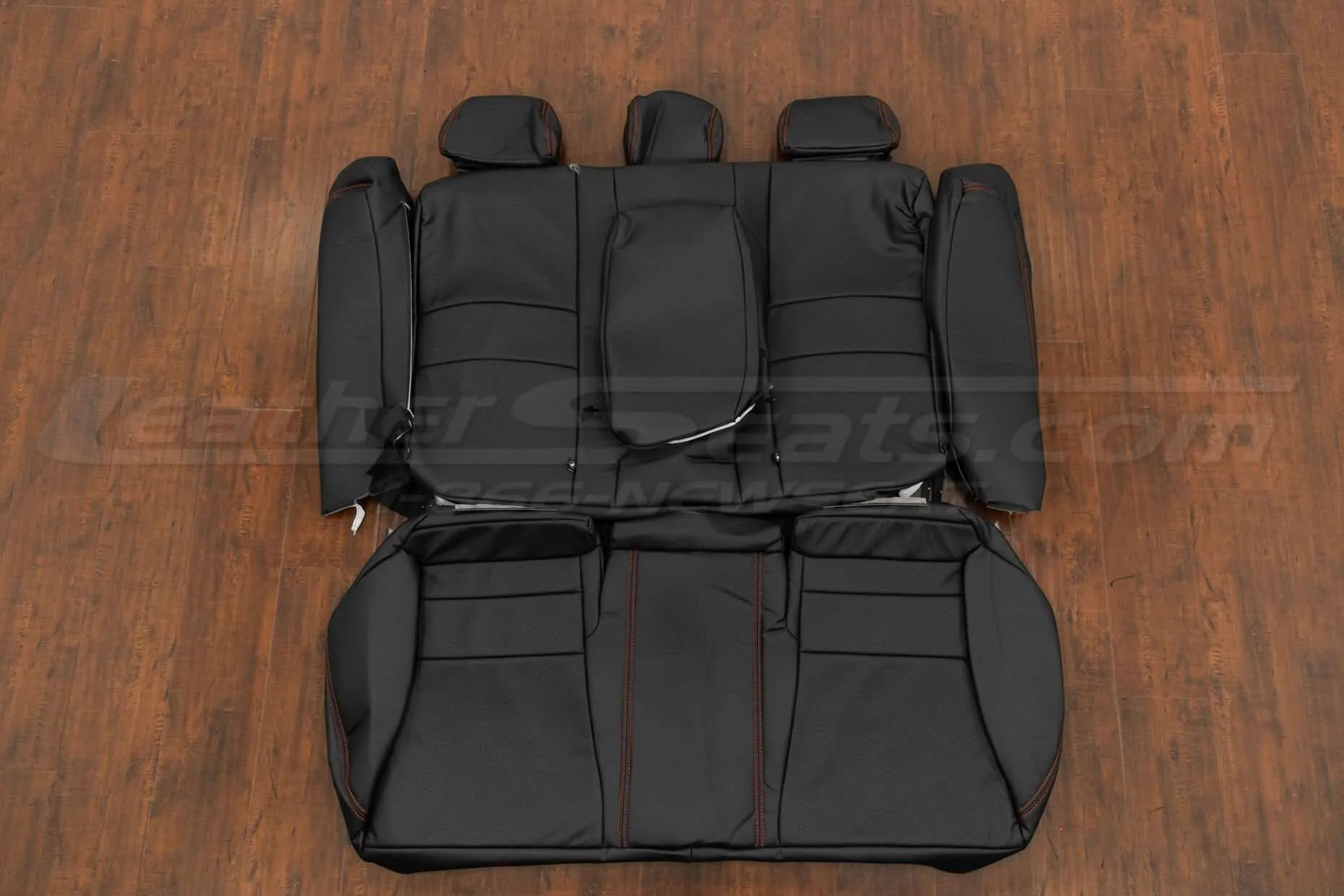 Honda Accord Leather Kit.- Black - Rear seat upholstery with bolsters
