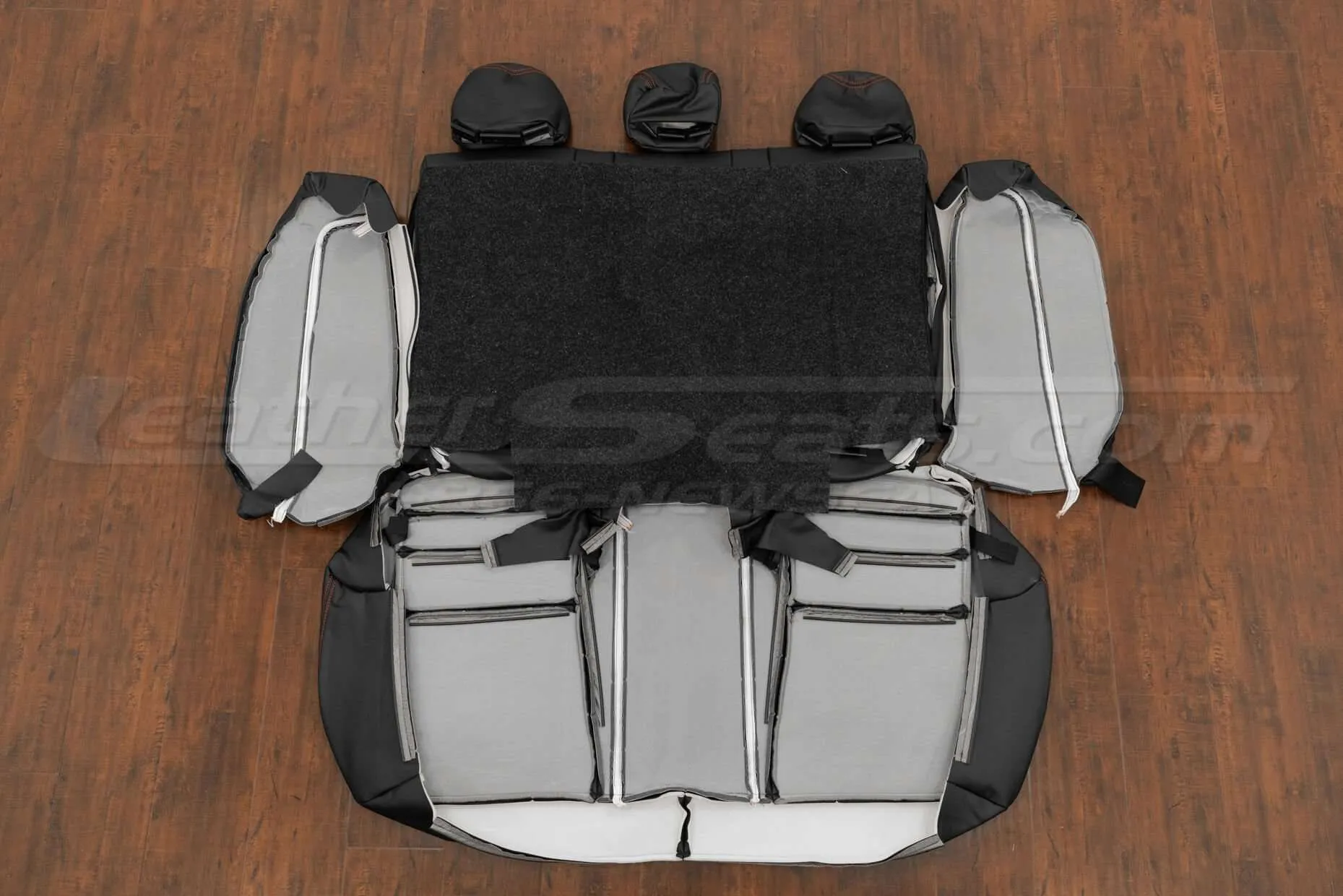 Back view of rear seats with bolsters