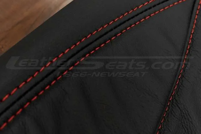 Bright Red contrast stitching