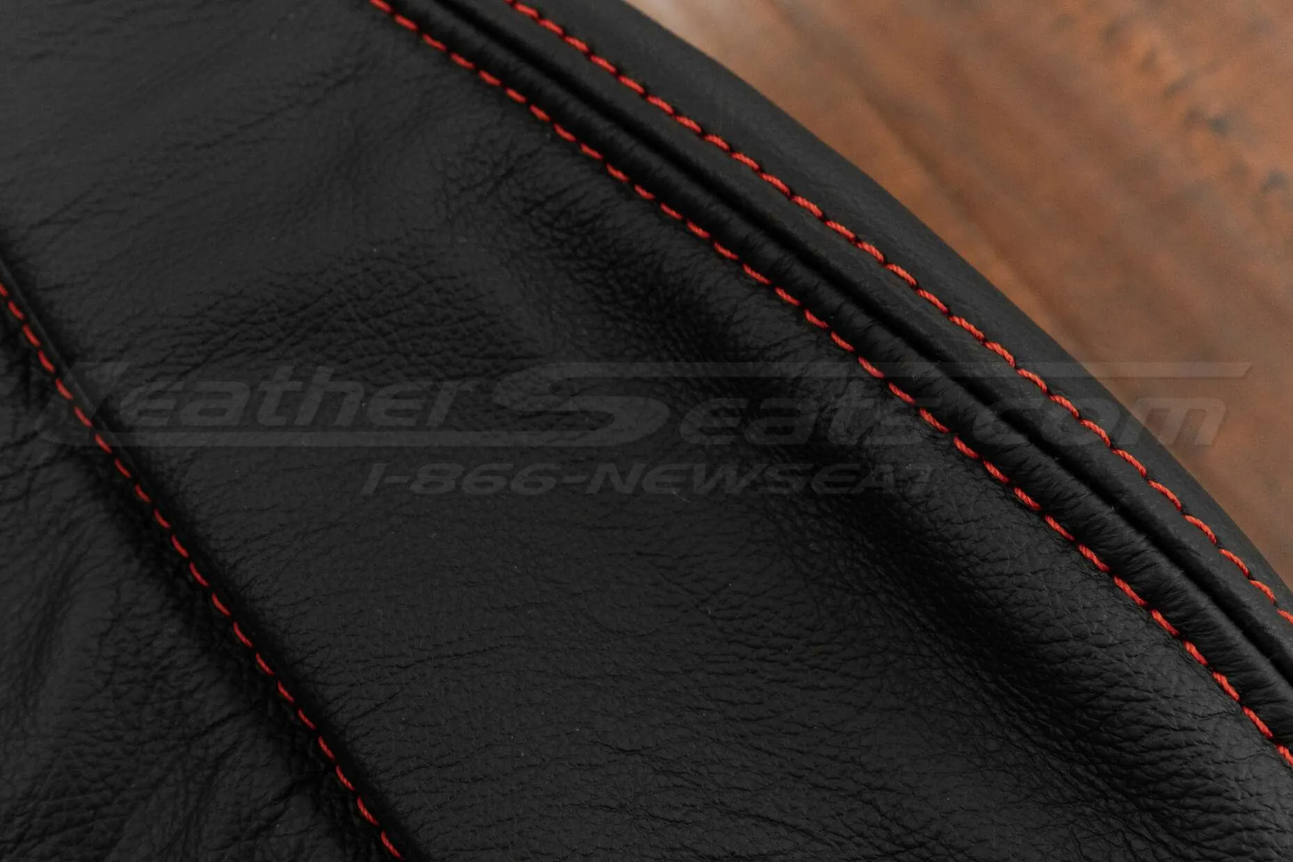 Bright Red double-stitching