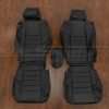 Dodge Challenger Leather Kit - Black - Front seat upholstery with console