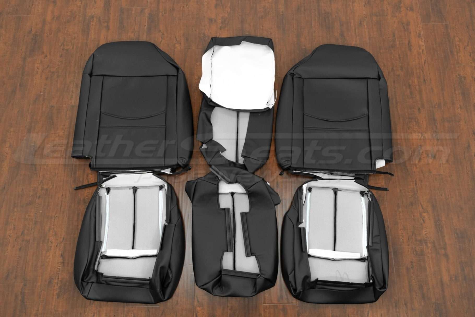 Back view of front seat upholstery