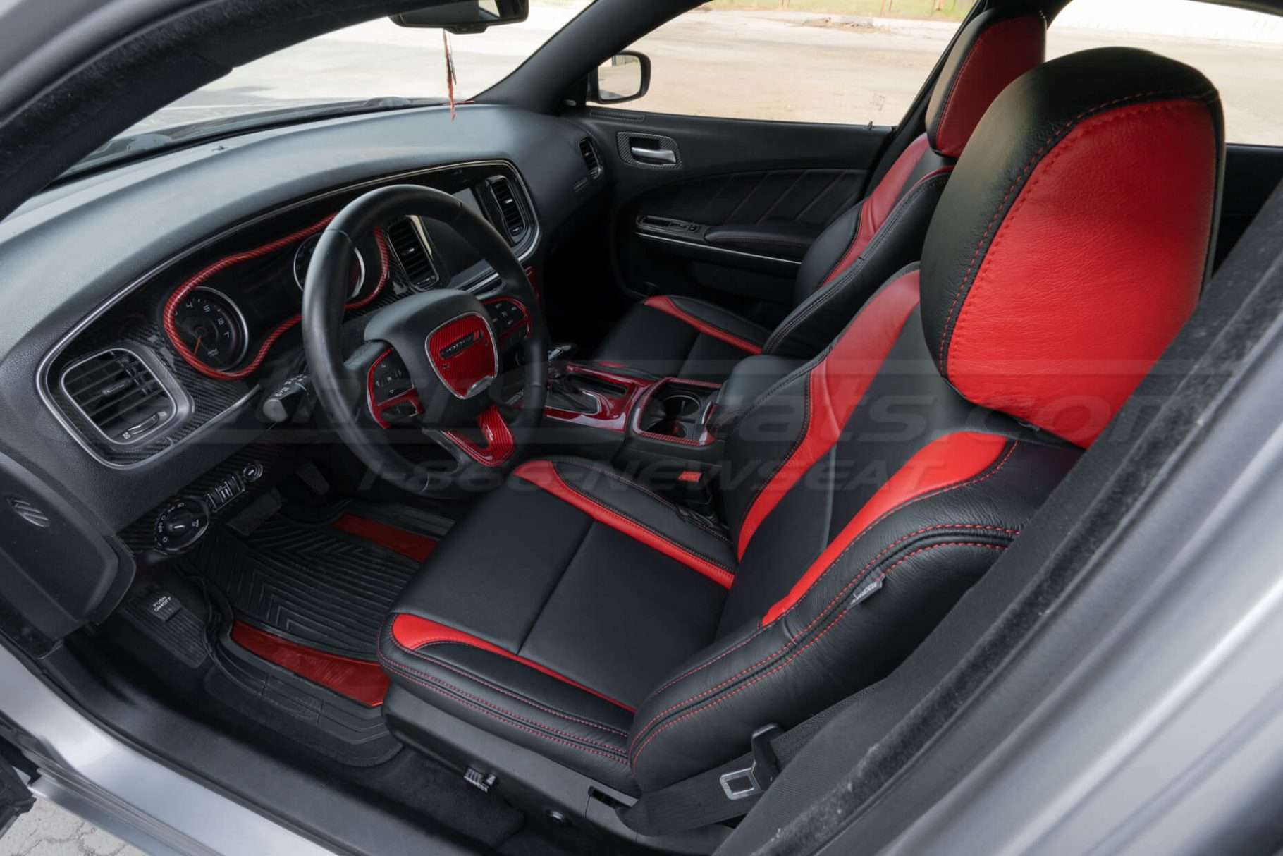 Overhead view of driver seat