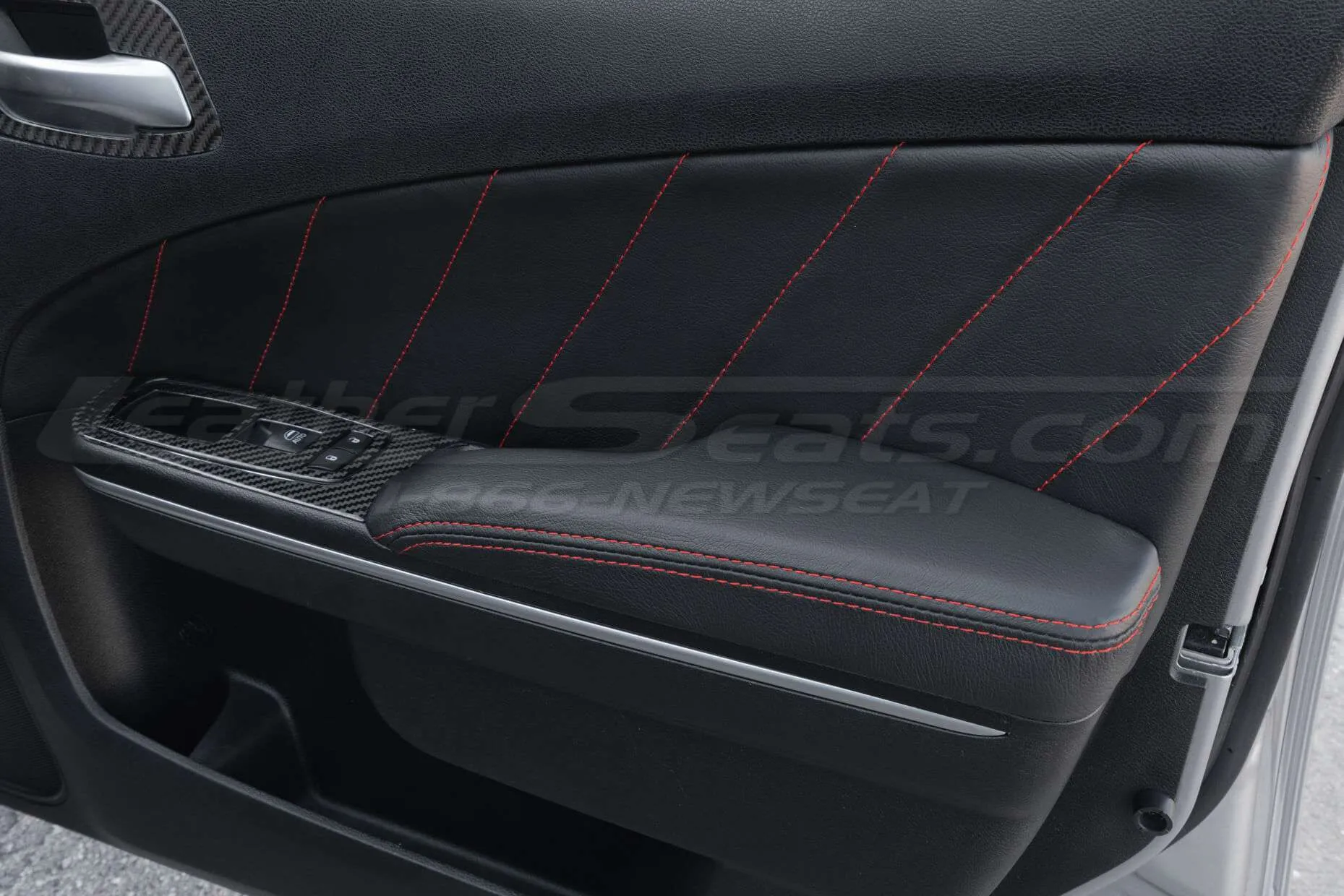 Dodge Charger custom door inserts and armrest