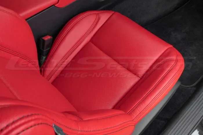 Dodge Charger Leather Seat Kit - Bright Red - Front passenger seat cushion