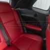 Bright Red leather seas with custom door insert