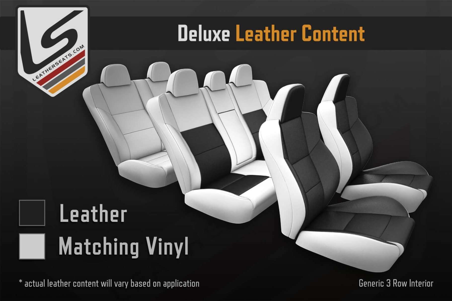 3 row deluxe leather content