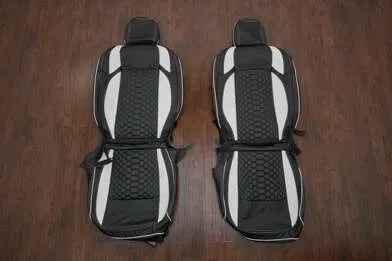 Jeep Wrangler Quilted Leather Seats - Black & White - Featured Image