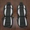 2018-2022 Jeep Wrangler JL Quilted Leather Seats - Black & White -Front seat upholstery