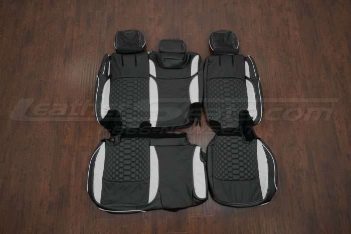 2018-2022 Jeep Wrangler JL Quilted Leather Seats - Black & White -Rear seat upholstery