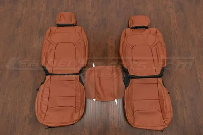 2020 Dodge Ram 1500 Crew Cab Leather Seat Kit- Mitt Brown - Front seat upholstery w/ console