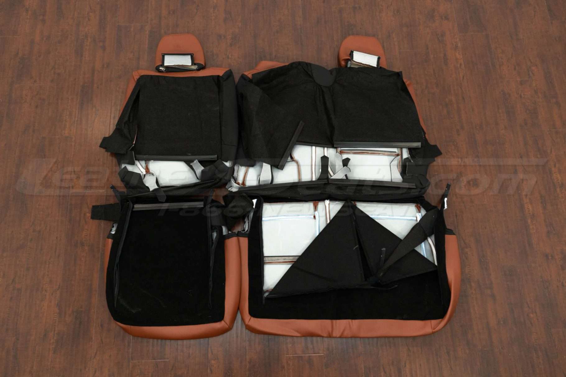 Back view of rear seat upholstery