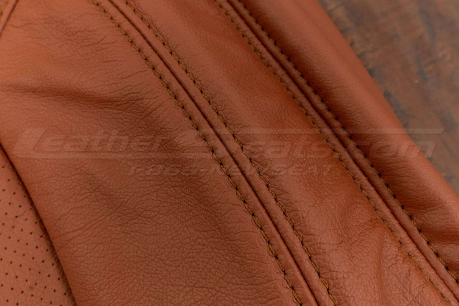 Matching Mitt Brown double-stitching