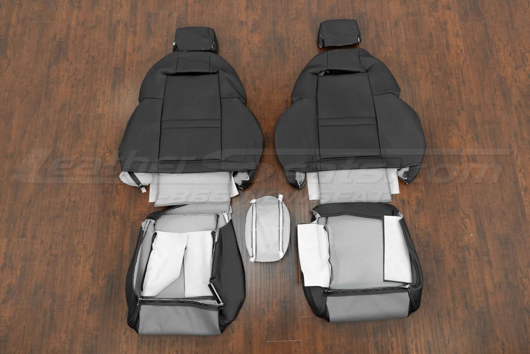 Bak view of front seat upholstery