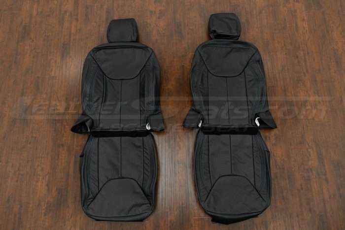 Jeep Wrangler Leather Kit - Black & Piazza Blue - Front seat upholstery