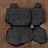Jeep Wrangler Leather Upholstery Kit - Black & Piazza Blue - Rear seat upholstery