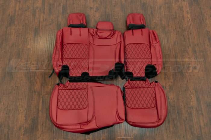 Jeep Wrangler CNC Stitched Leather Kit - Cardinal - Rear seat upholstery