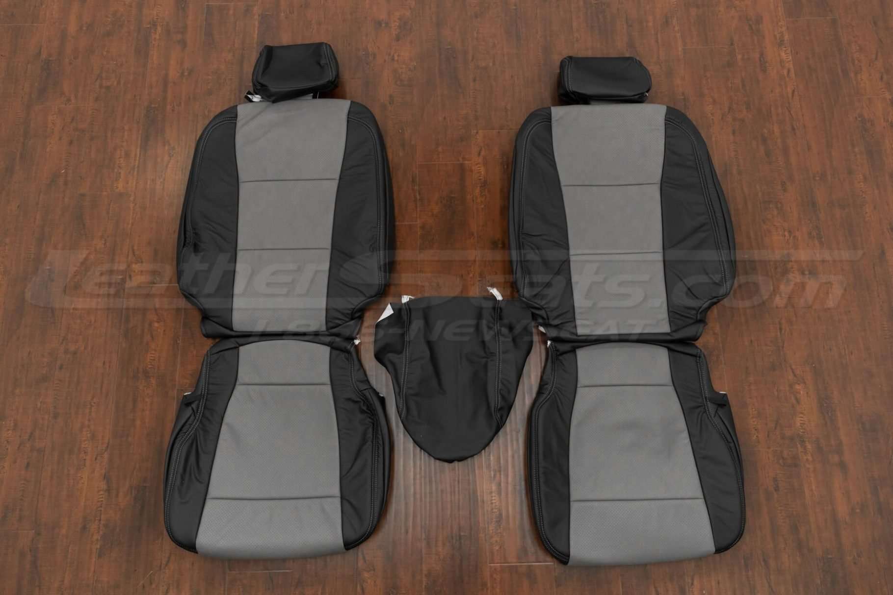 Ford Superduty leather kit - Black & Stone - Front seat upholstery / console