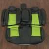 Dodge Charger Leather Seat Kit - Black & Lime Green - Rear seat upholstery w/ armrest