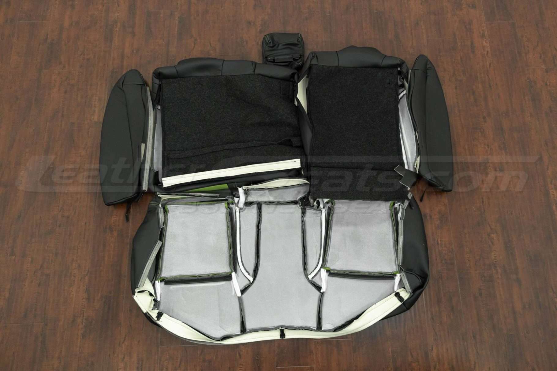 Back view of rear seat upholstery