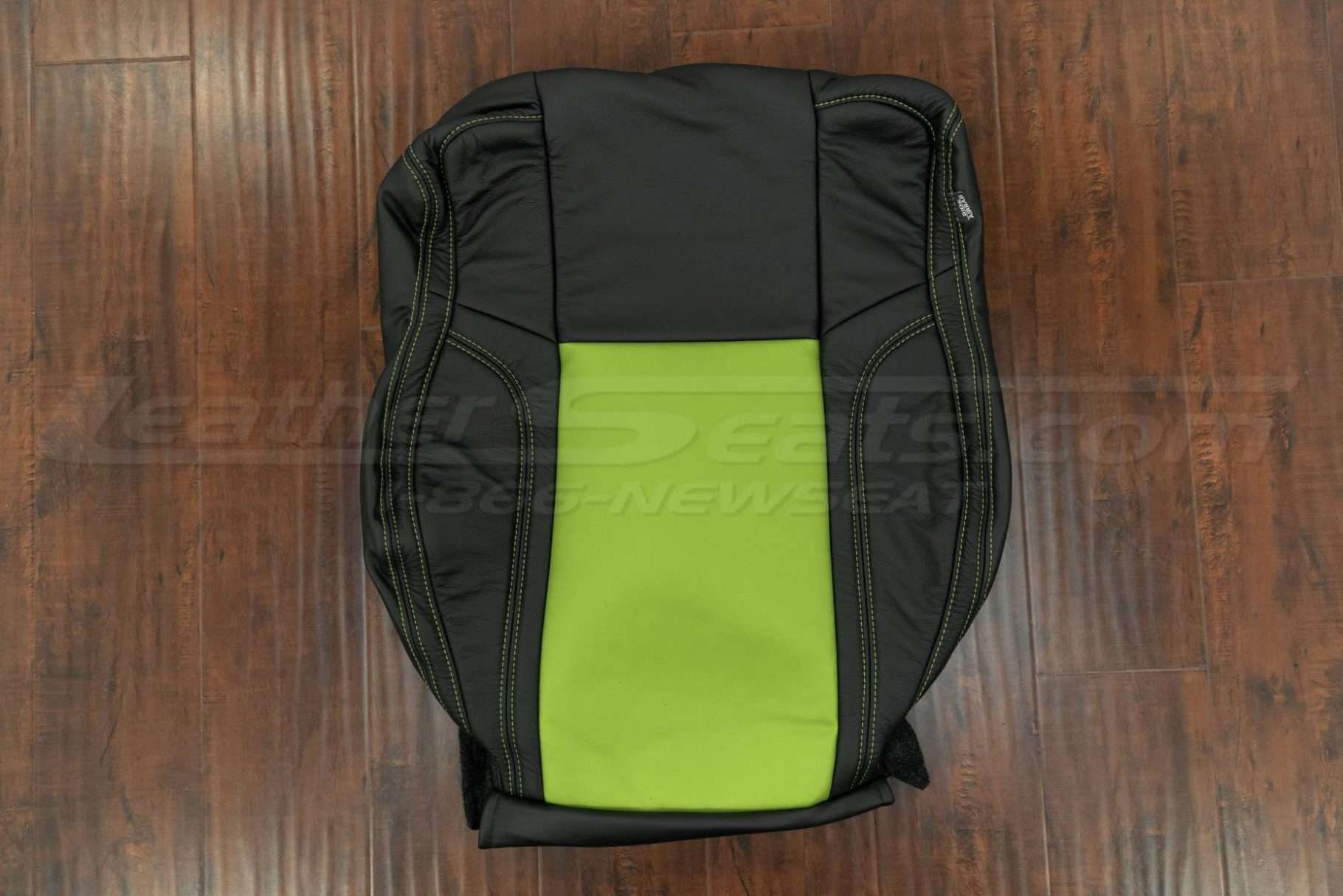 Dodge Charger front backrest upholstery - Black & Lime Green