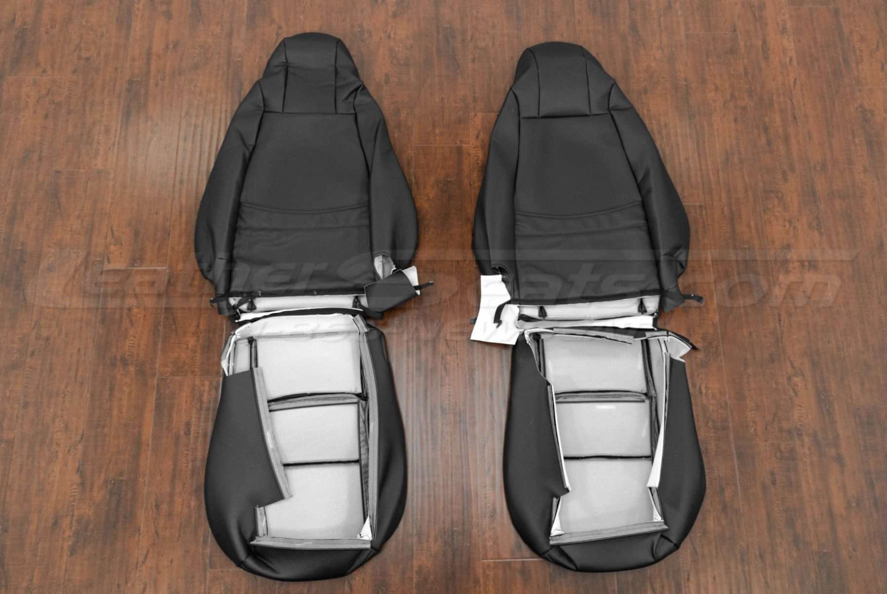 Back view of front seat upholstery