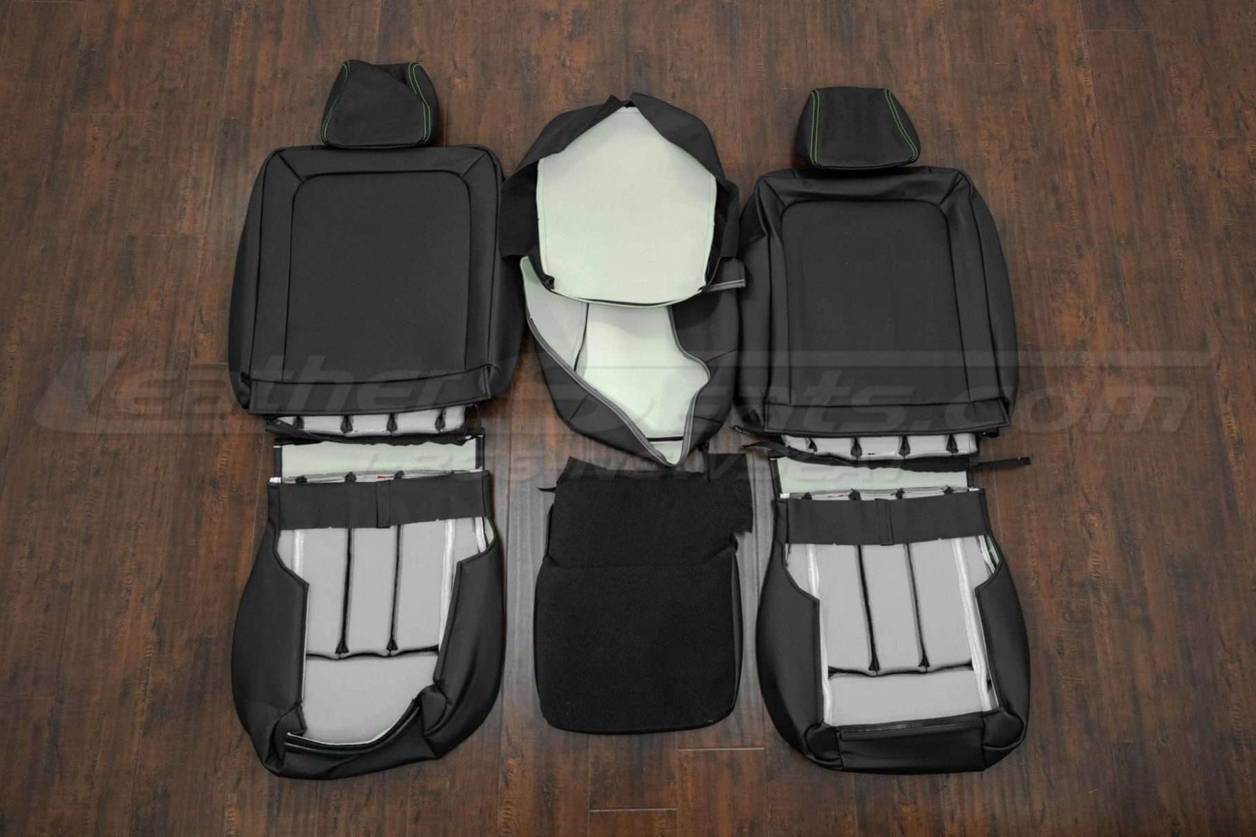 Back view of front seat upholstery