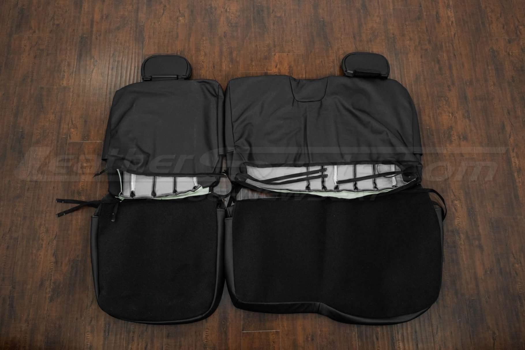 Back view of rear seat upholstery