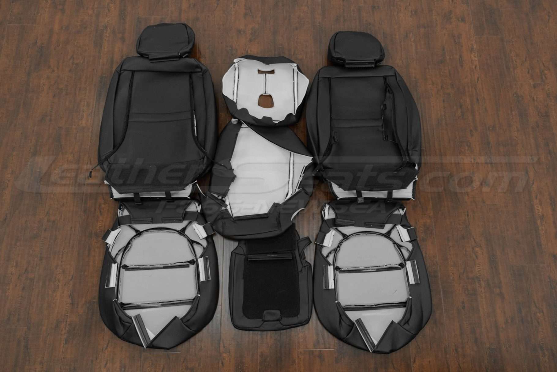 Back view of front row upholstery