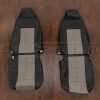 2003-2006 Jeep Wrangler JL Leather Seat Kit - Black & Slate - Front seat upholstery