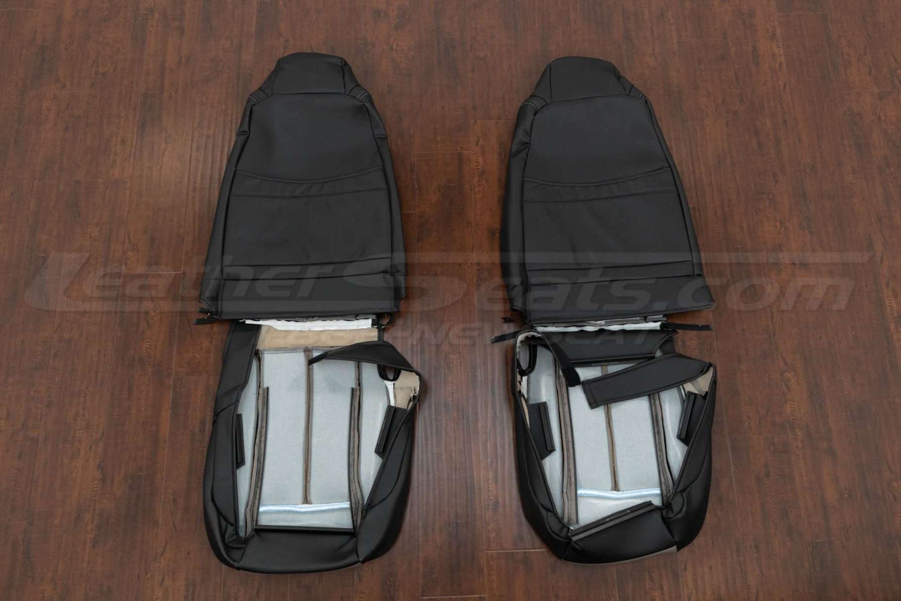 Back view of front seat upholstery