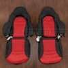 1997-2004 C5 Corvette Leather Seat Kit - Black & Bright Red - Front seat upholstery
