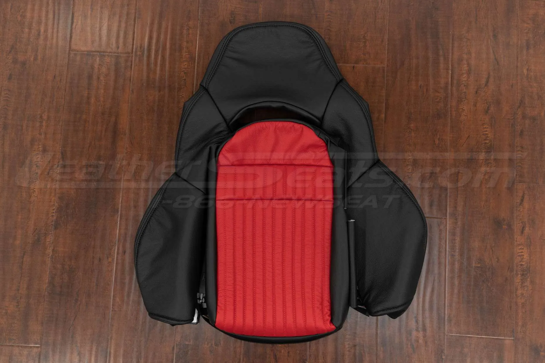 Chevrolet C5 Corvette Front backrest upholstery - Black & Bright Red