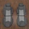 2003-2007 GMC Sierra Crew Cab Leather Seat Kit - Graphite & Smoke - Front seat upholstery w/ armrest