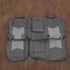 GMC Sierra Crew Cab Leather Seat Kit - Graphite & Smoke - Rear seat upholstery w/ armrest