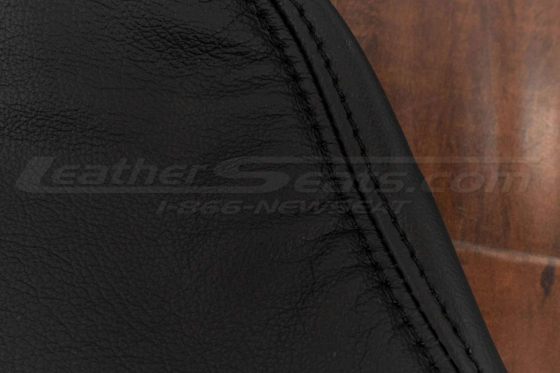 Close-up of Black stitching