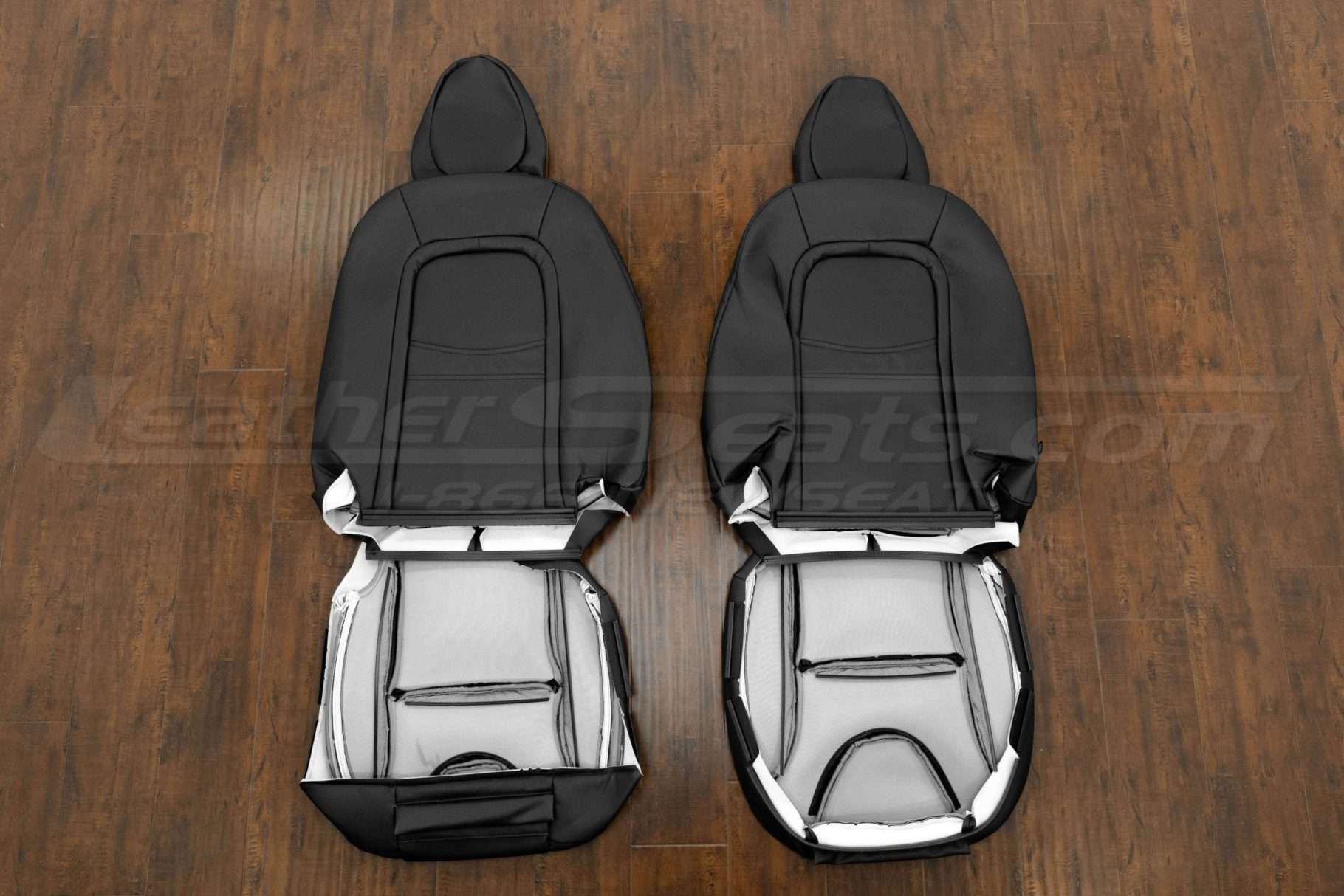 Back view of front seat upholstery