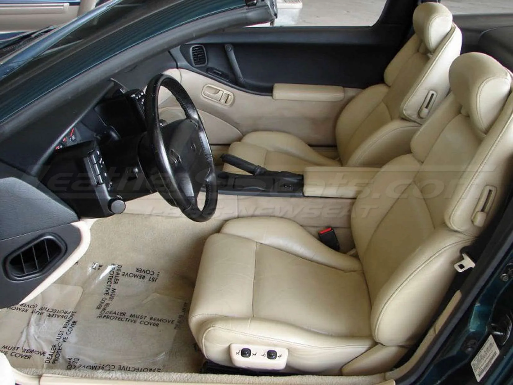 1990-1997 Nissan 300zx coupe leather interior - Sandstone - Front driver seats