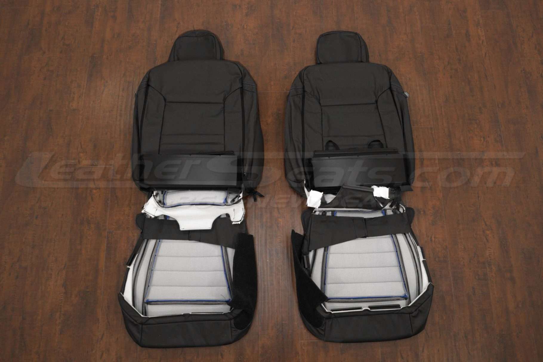 Back view of front seats