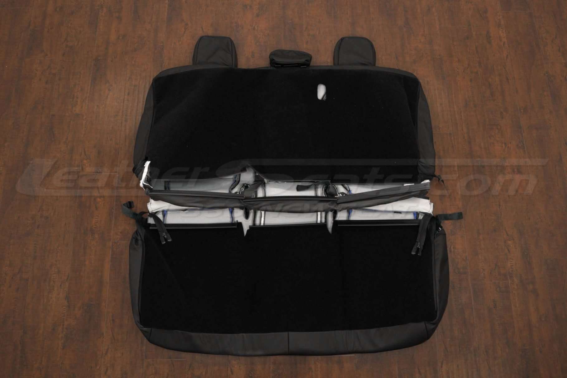 Back view of rear seat upholstery