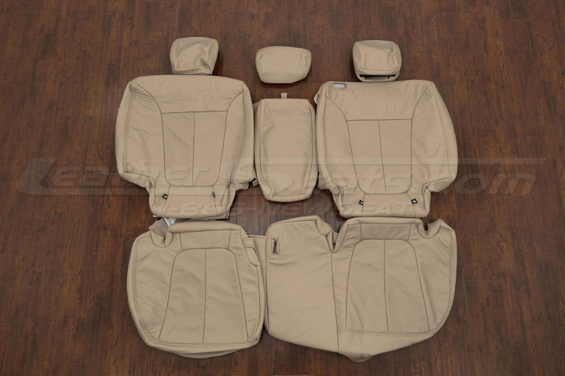 2007-2009 Hyundai Santa Fe Leather Seat Kit - Ivory - Rear seat upholstery