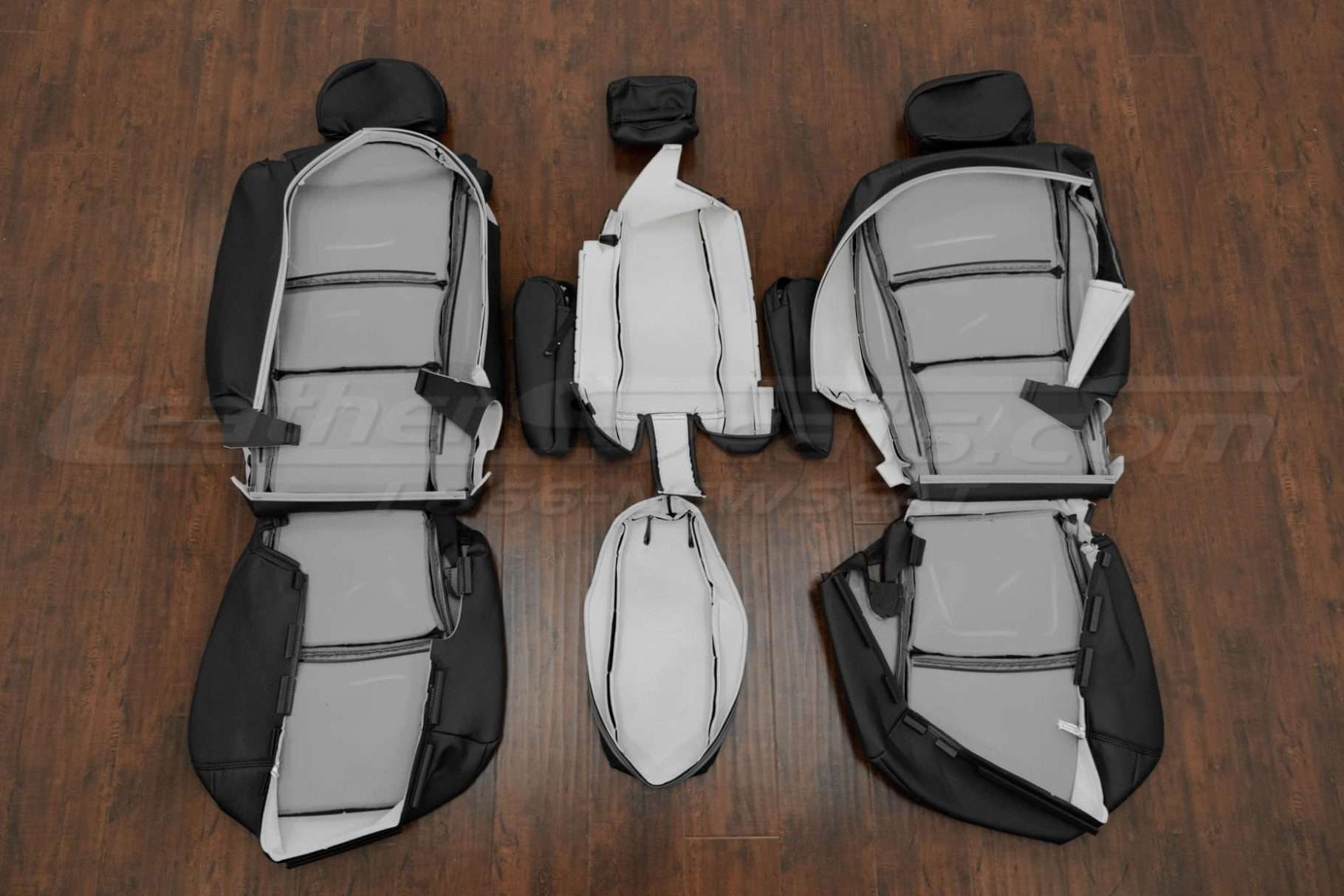 Back view of middle row upholstery with armrest