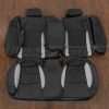 Kia Optima Sedan Leather Seat Kit - Black & Ash - Rear seat upholstery w/ armrest and bolsters