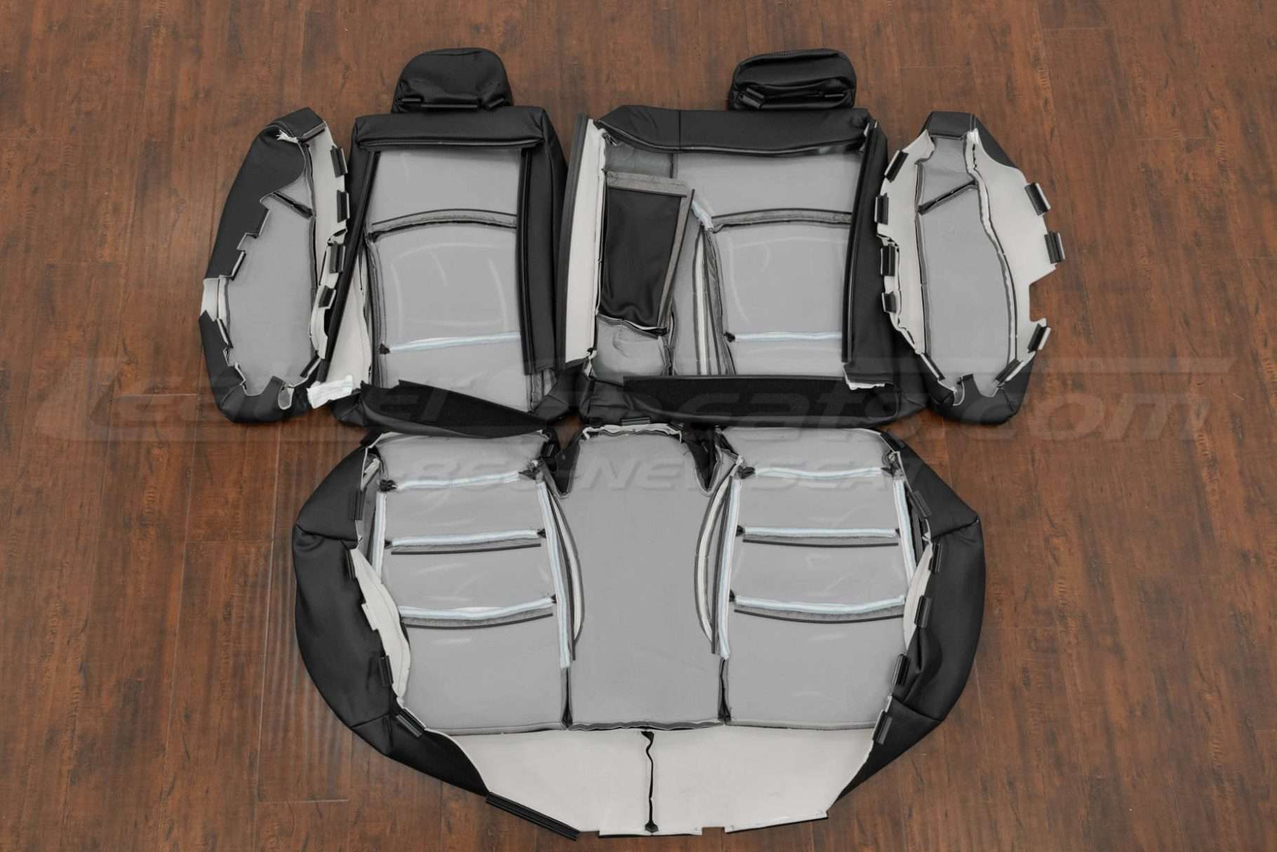 Back view of rear seat upholstery