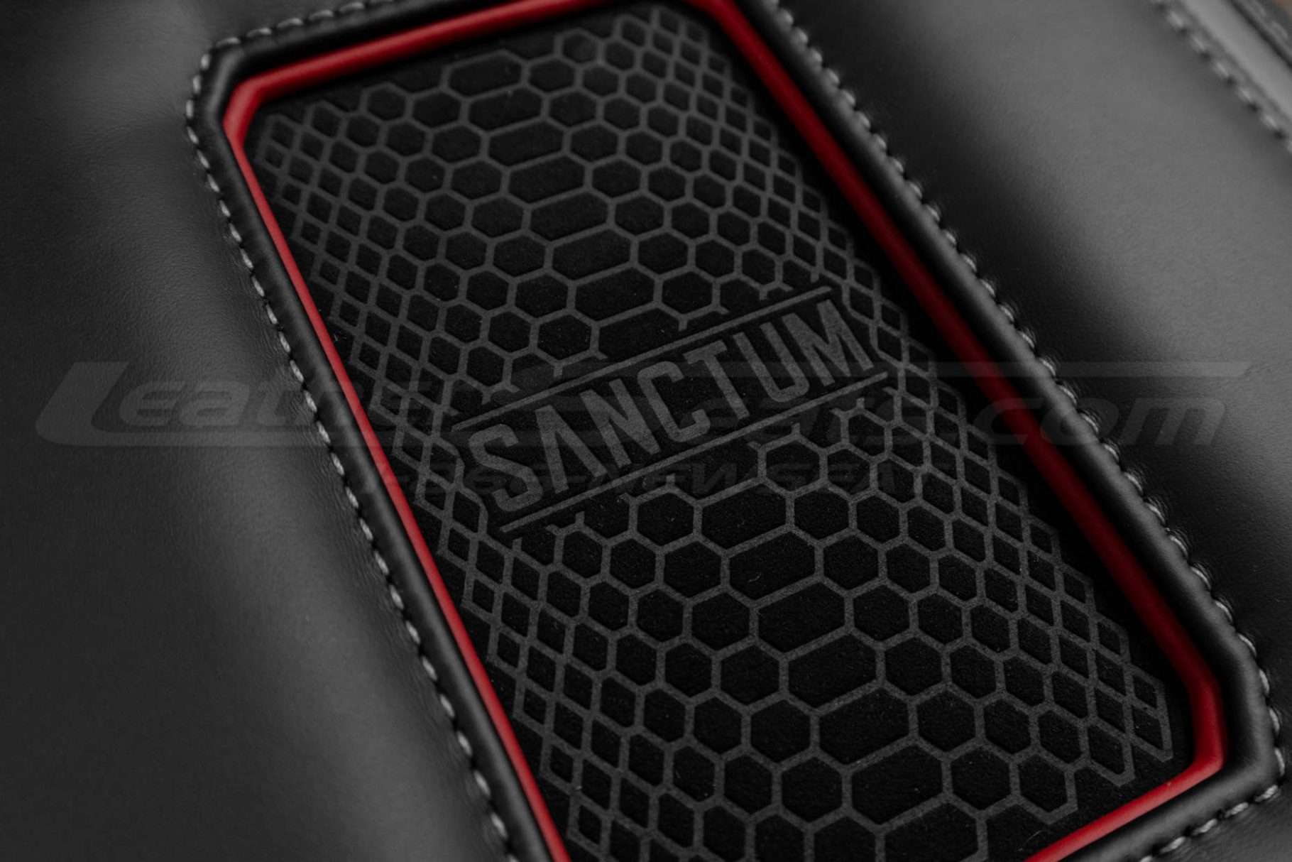 Sanctum phone charging area with Red trim red